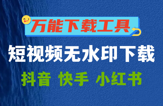 短视频万能下载工具，抖音皮皮虾多平台短视频解析无水印