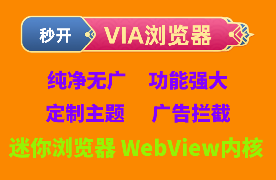 [via浏览器] 纯净无广告堪称最小巧最强安卓极简浏览器